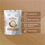 Kaicho's Broccoli & Mushroom Oats Porridge ready-to-eat meal with long shelf life, retort technology, no refrigeration required, and travel-friendly packaging.